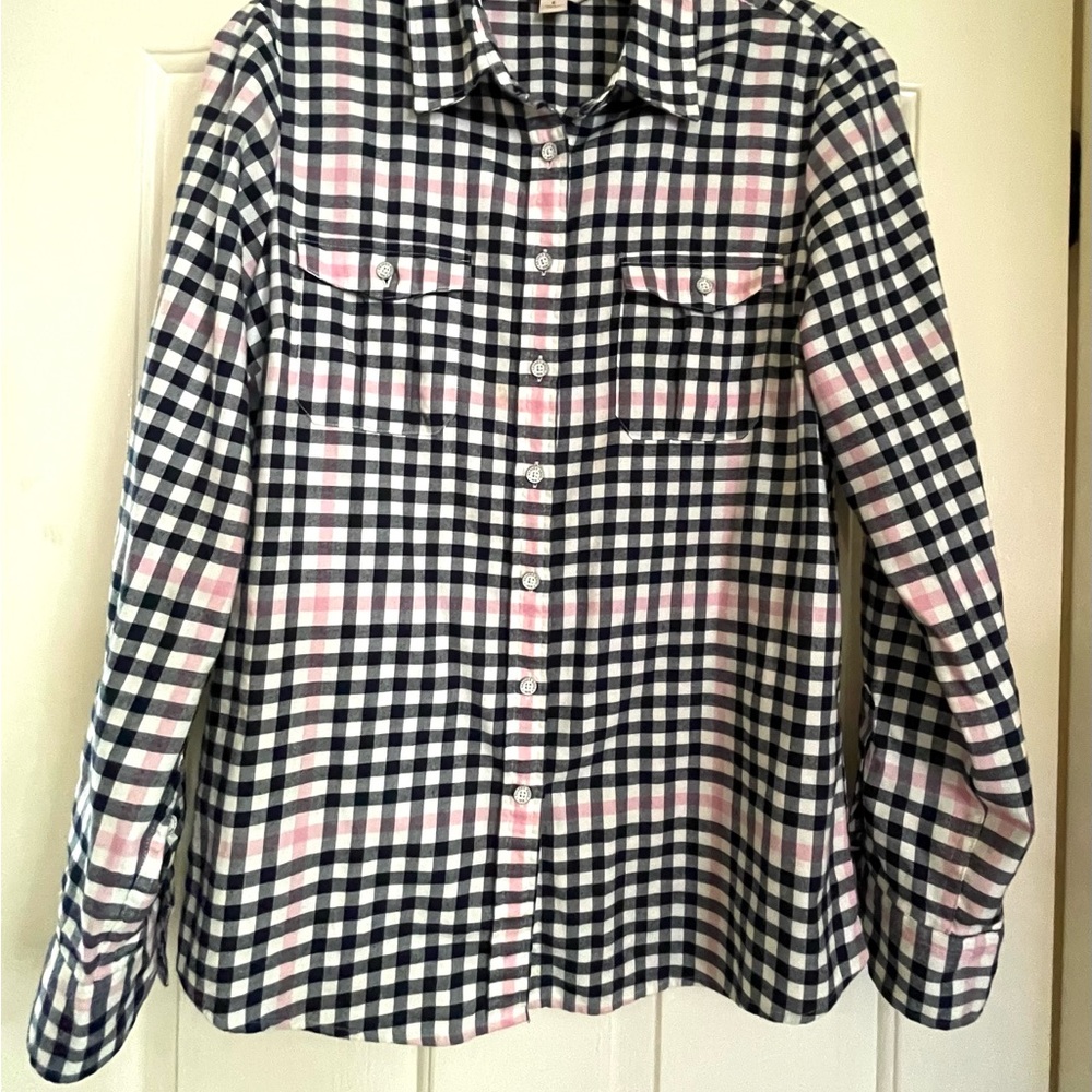 SALE! Brooks Brothers Black & Pink Plaid Button-Down Shirt